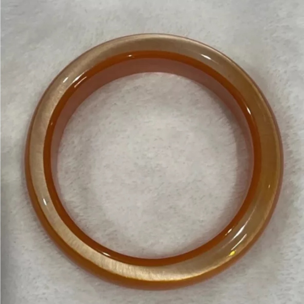 Translucent Orange Bangle Bracelet - Picture 2 of 4